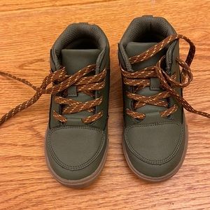 Never worn! Osh Kosh army green high top sneakers/boots. Size 8